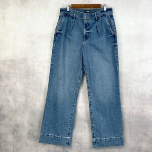 Express Medium Blue Wide Leg Jeans